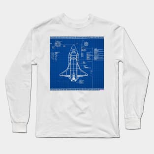 Nasa Blueprints Long Sleeve T-Shirt